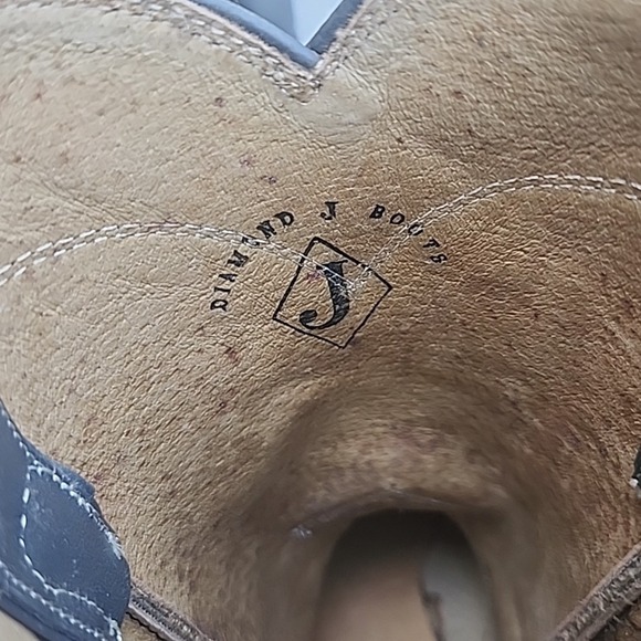 Justin Diamond J Vintage Western Boots Womens 5.5 B Gray Style 3056 NWT - Picture 5 of 11